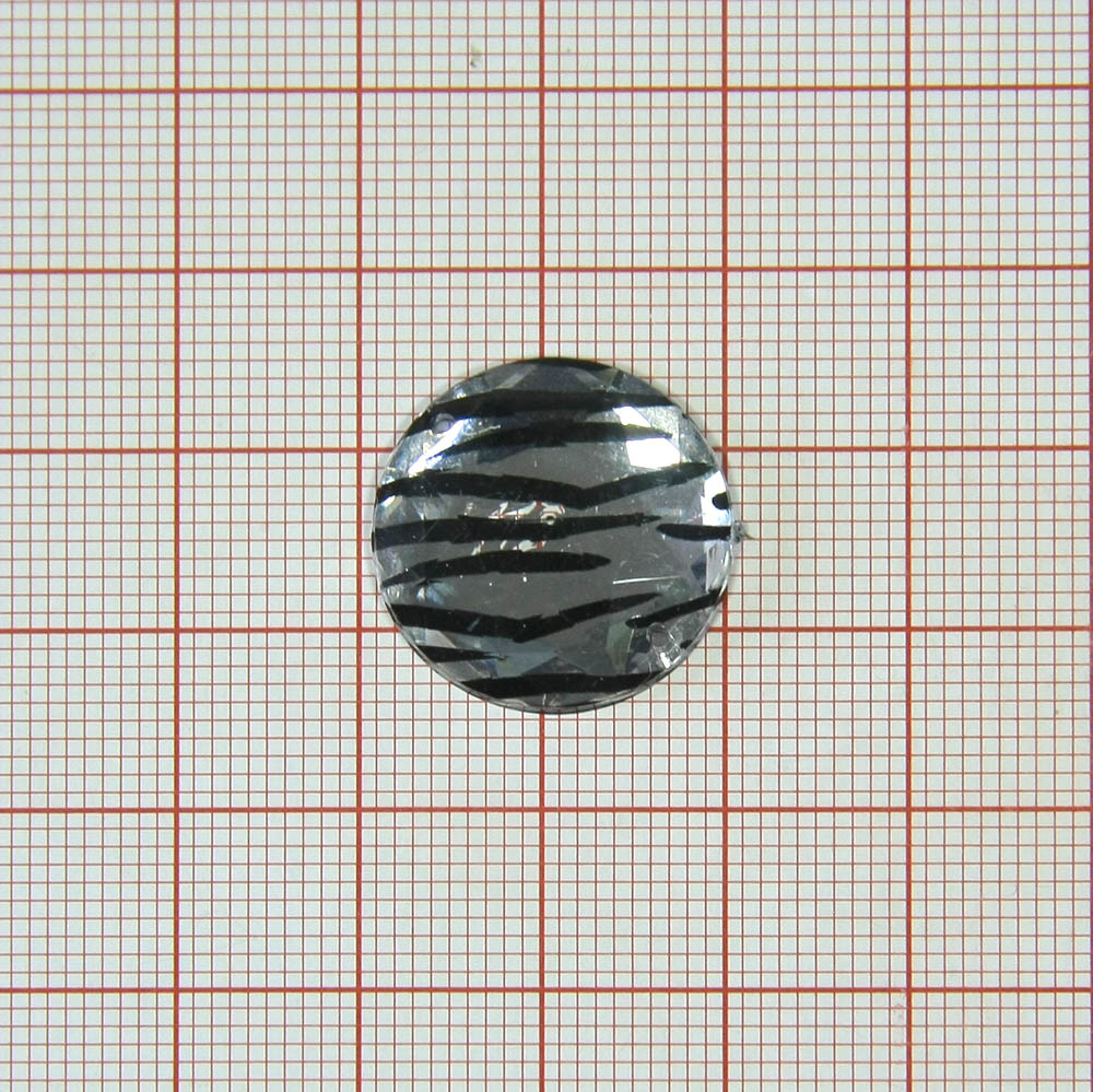 Стразы Т приш. круг 20мм тигровый белый №1 /1т.шт./ . Стразы пришивные