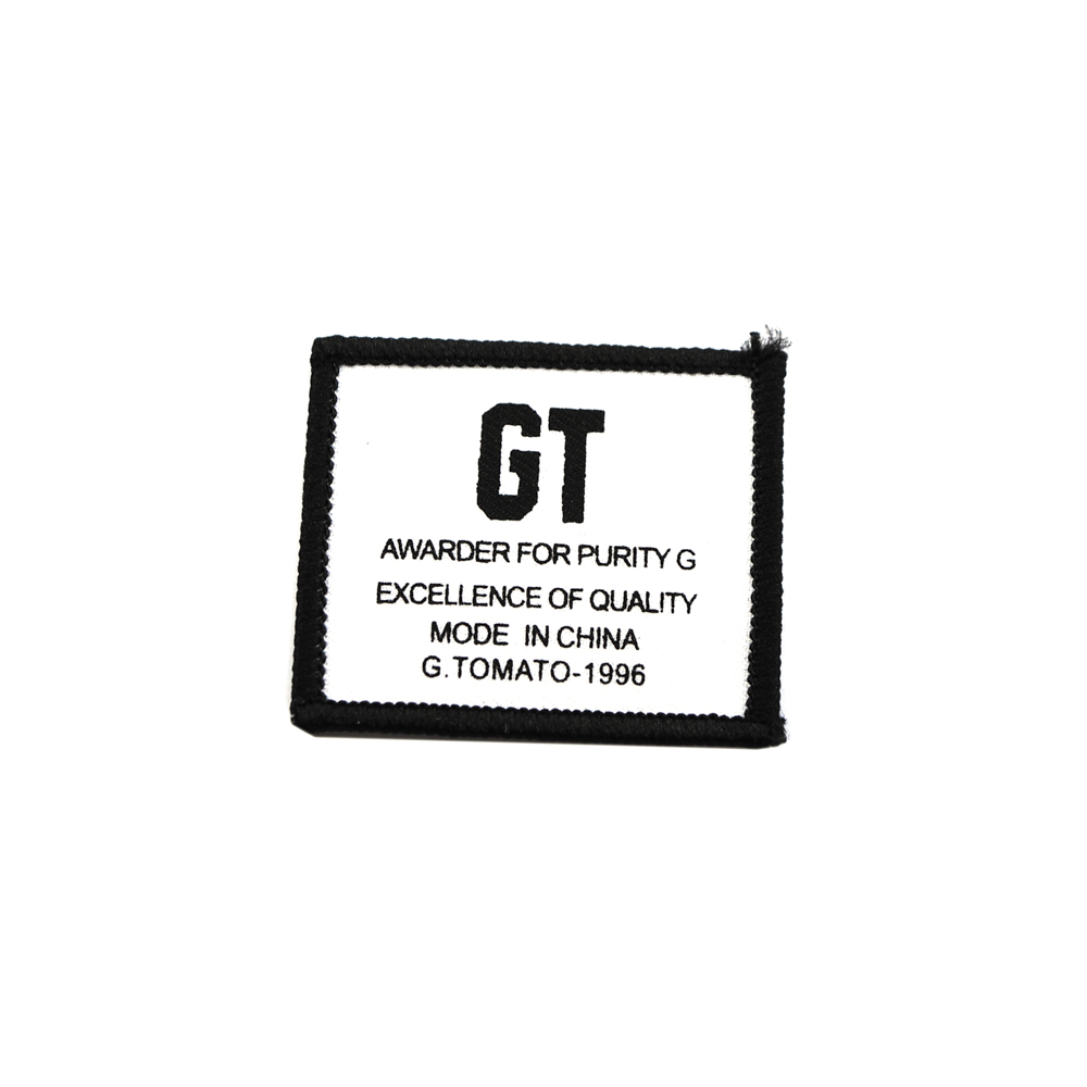 Нашивка тканевая GT 4,2*4,7см черно-белый, шт. Нашивка Вышивка, Ткань