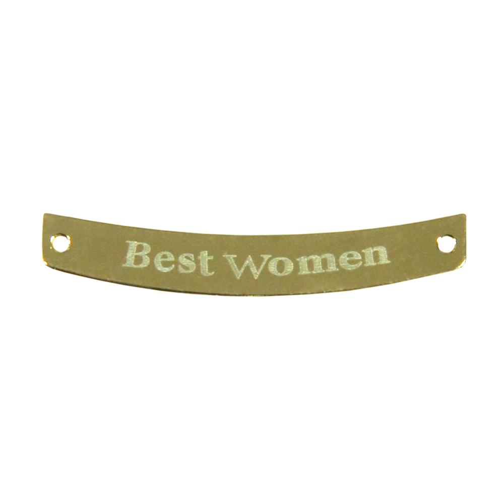 Лейба металл  Best Women, 44*9,3мм, GOLD /лого лазер/. Лейба Металл