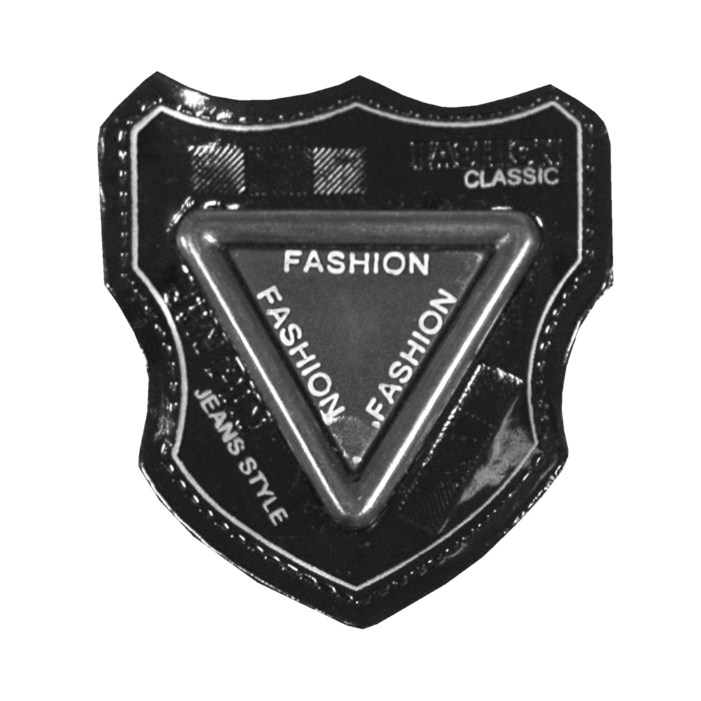 Лейба п/у Fashion jeans style 45*50мм черн. Треугольник . Лейба Кожзам