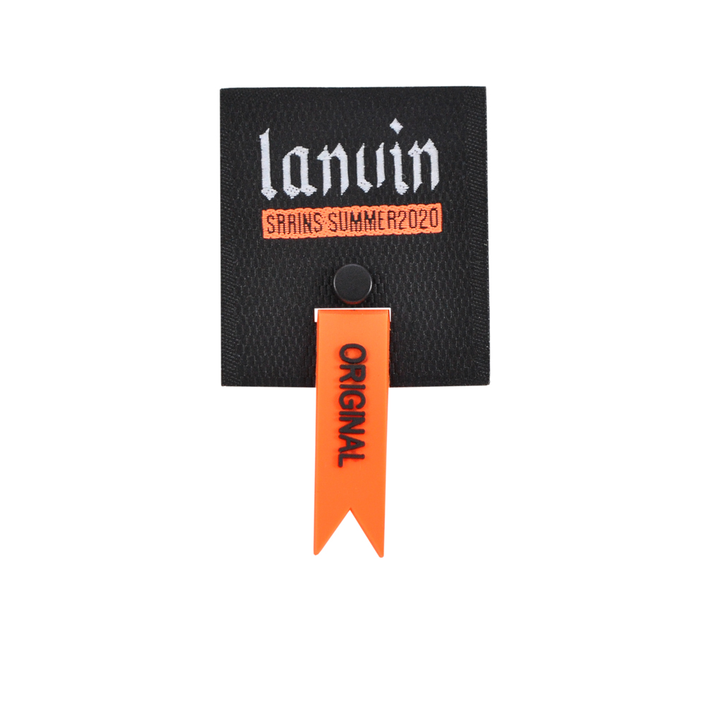 Лейба тканевая с резиновой подвеской Lanuin, 4*4,5см, черный, белый, оранжевый, шт. Лейба Ткань