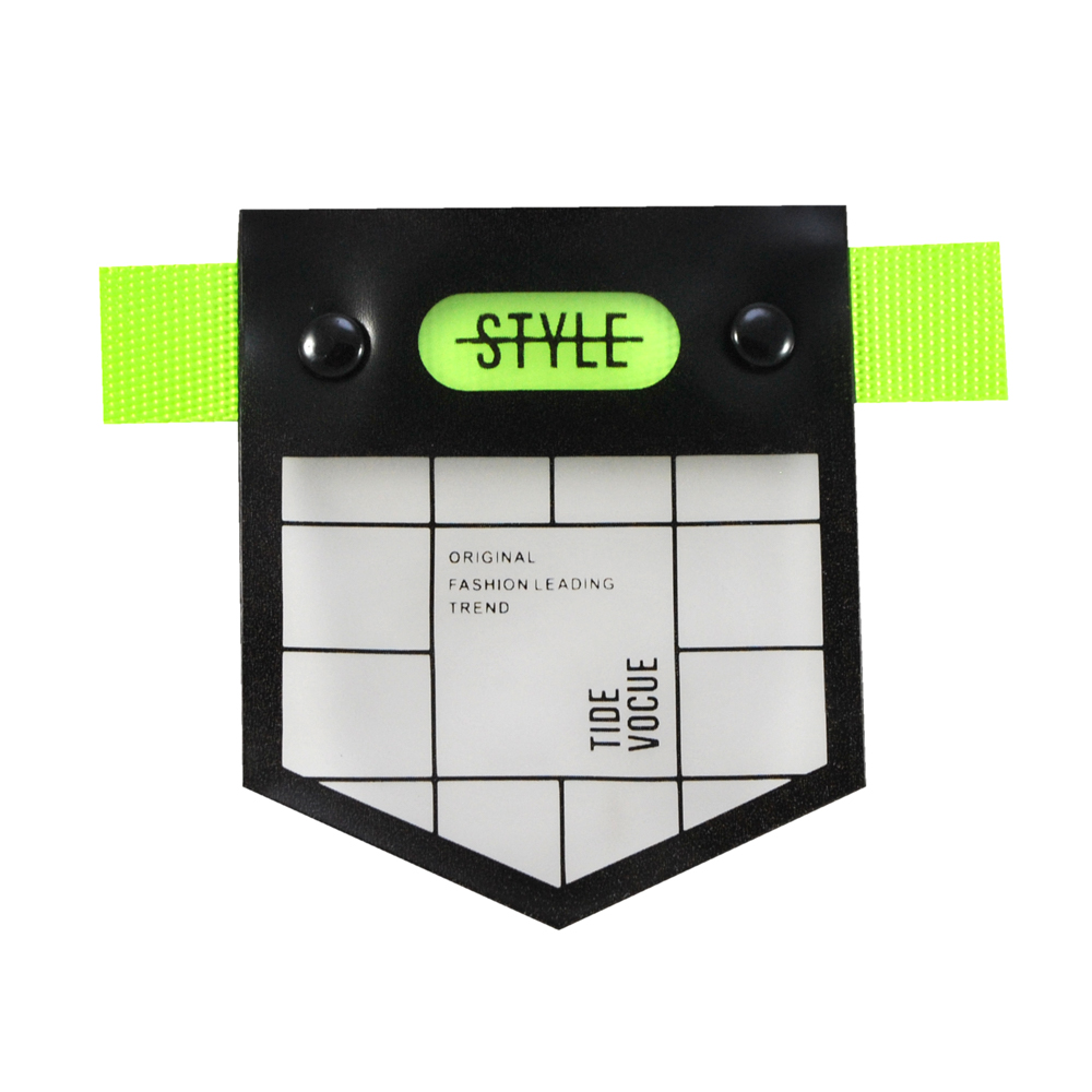 Лейба клеенка с хольнитенами Style карман 5,5*6,5см, прозрачная, черный, зеленый, шт. Лейба Клеенка