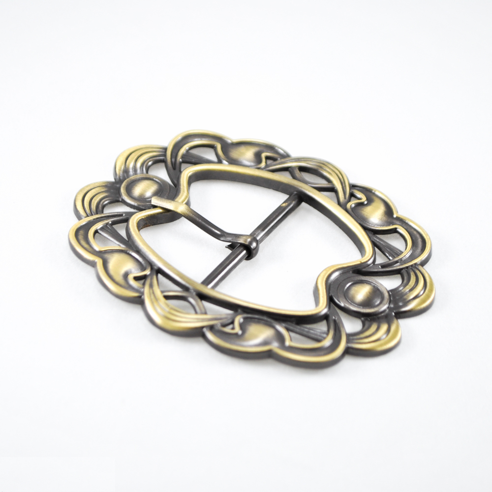 Пряжка металлическая A9609 36мм ANTIK brass. Пряжка