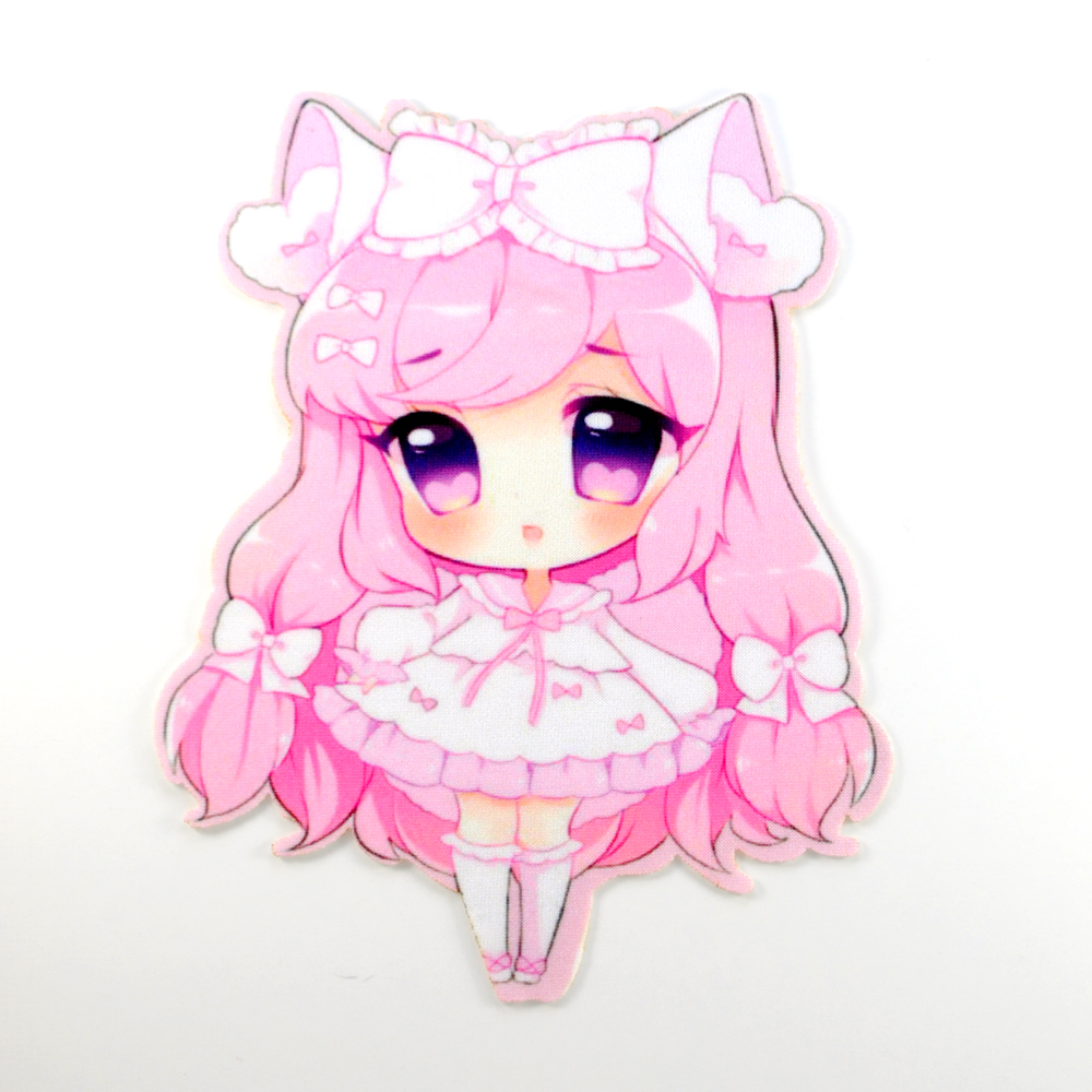 Аппликация клеевая Девочка с бантиками 15*11,9см, /дайвинг/, шт. Аппликация клеевая