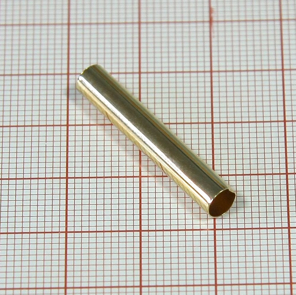 Трубка 3см прямая D5мм GOLD, шт. Перетяжка металл Трубка