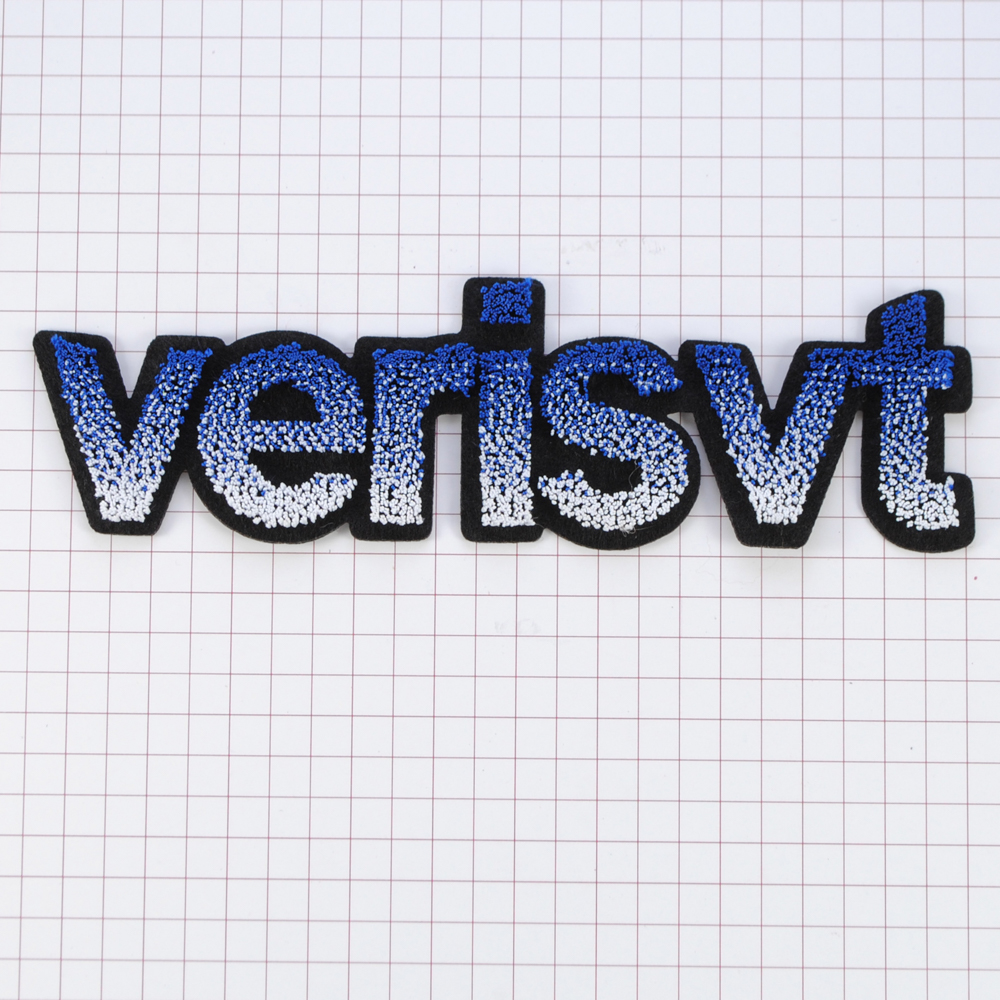 Нашивка махровая пришив. Verisvt, 12*3.5см, бел.,син., шт. Нашивка Махровая
