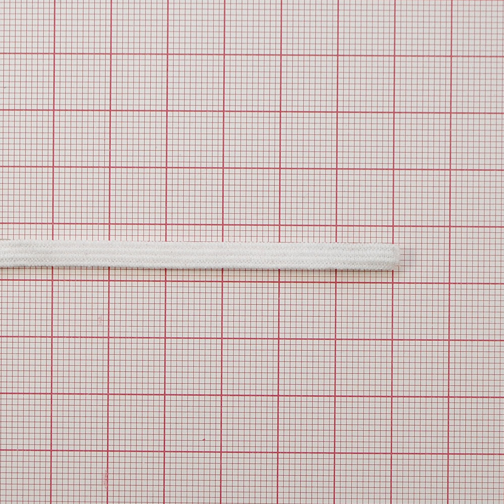 Резинка вязаная 4мм белая /Турция/, 100м. Резинка