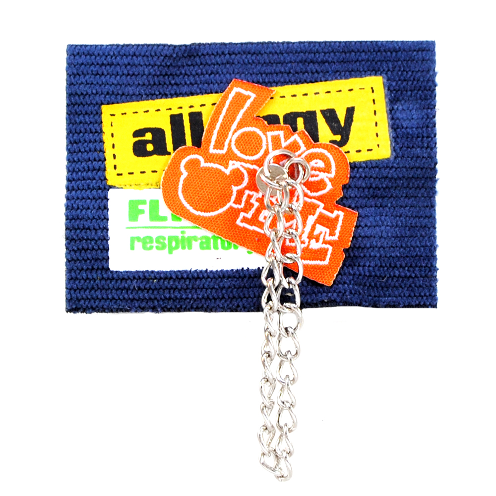 Лейба ткань., Love time 6,5*4,7см, син., бел., оранж., желт., салат., цепь, шт. Лейба Ткань