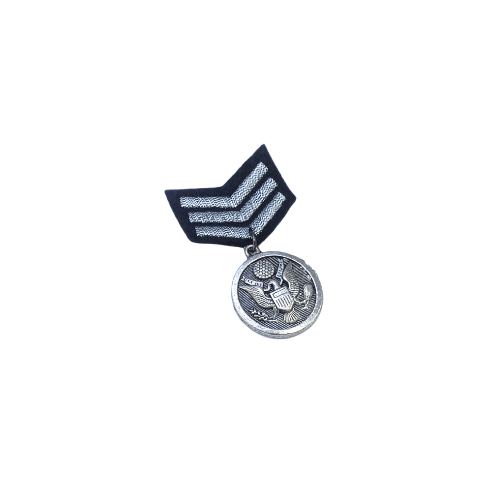 Шеврон Медаль 6-тиугол., подвеска герб, черн., серебро, шт.. Шеврон
