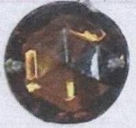 Стразы стекл. пришивн. №16 кругл. янтарный (16мм), 1тыс.шт. Стразы пришивные