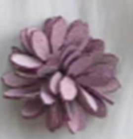 Шеврон кожзам пришивной Цветок, 2,5см, сиреневый, шт. Нашивка Кожзам