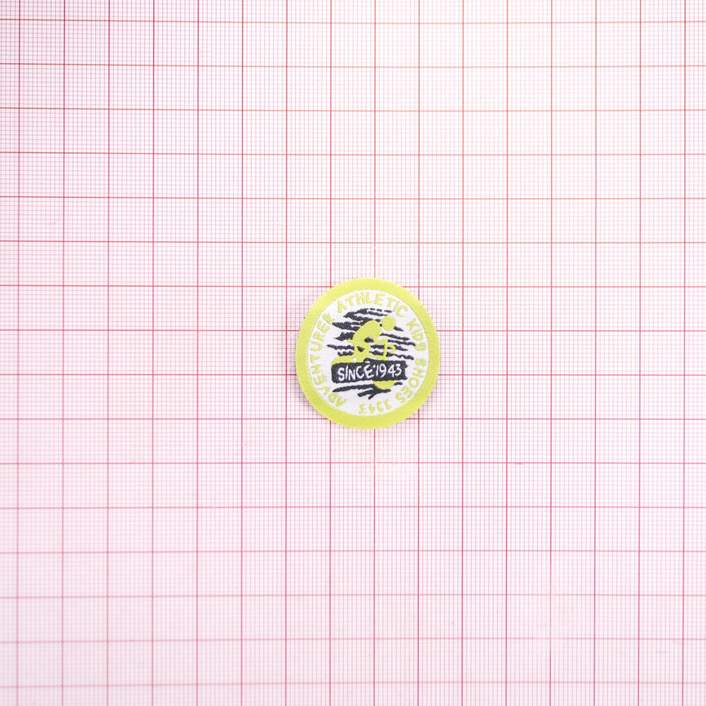 Нашивка тканевая Sinse 1943 (велосипедист) 3см, салатный /флизелин, atkisatin/ шт. Нашивка Вышивка, Ткань