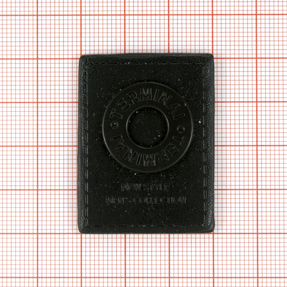 Лейба п/у Terminal 30*40мм черная шт. Лейба Кожзам
