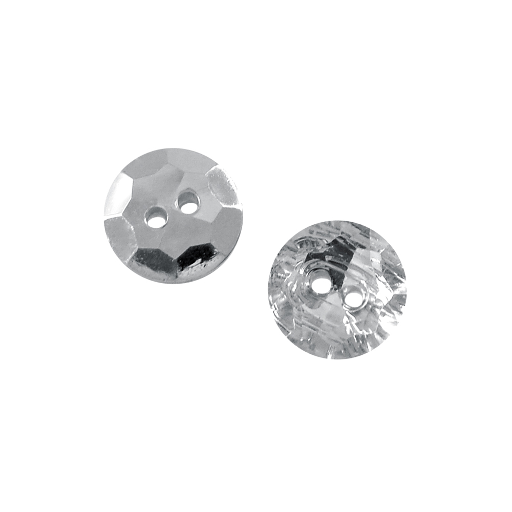 Пуговица Кристалл 2985 13мм белая круглая, шт. Пуговица Акрил, Кристалл