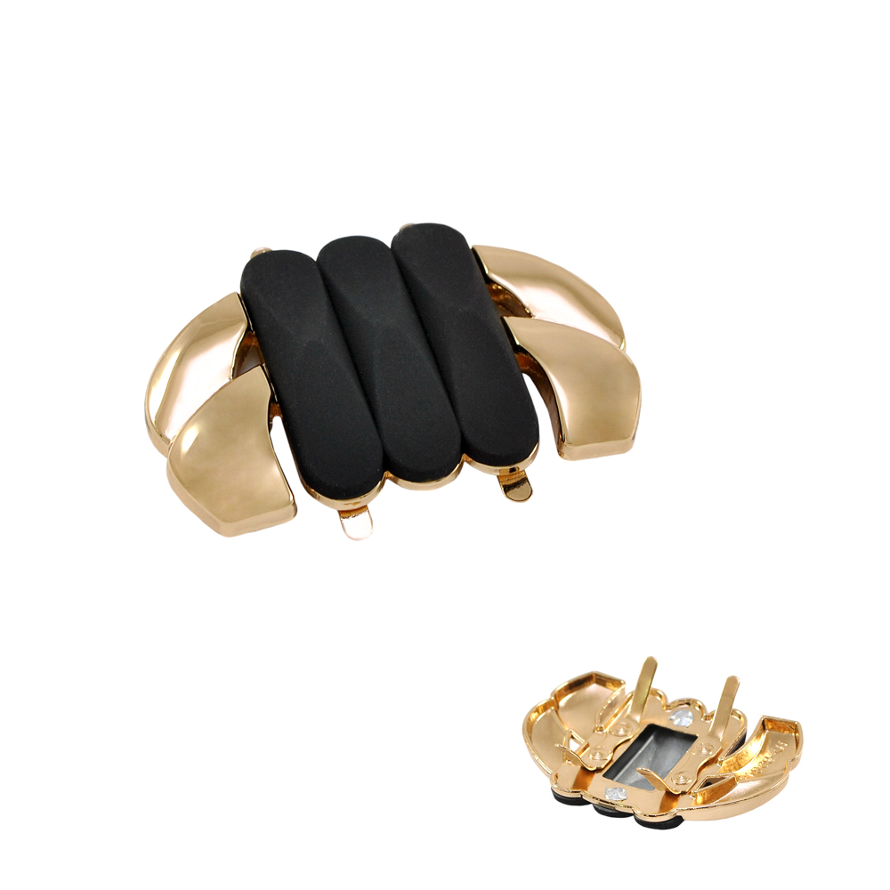 Краб металлический HY-В9846 55*35мм GOLD, черный, шт. Крабы Металл Геометрия