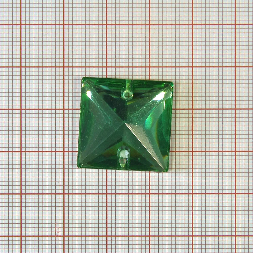 Стразы пришивные квадрат 21мм голубой Кристалл, шт. Стразы пришивные