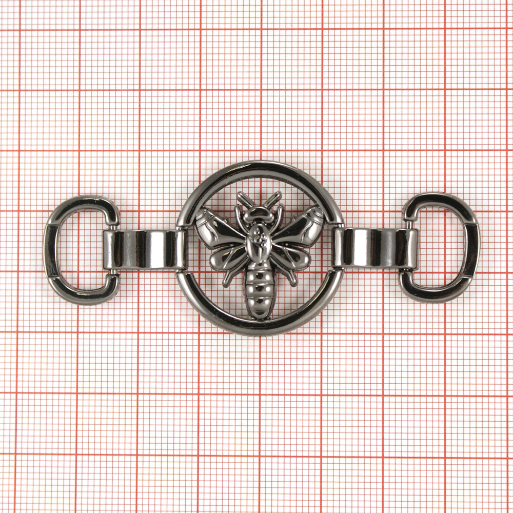 Перетяжка метал Пчелка 9539 72*29мм BN кругл., 2 звена  шт. Перетяжка металл