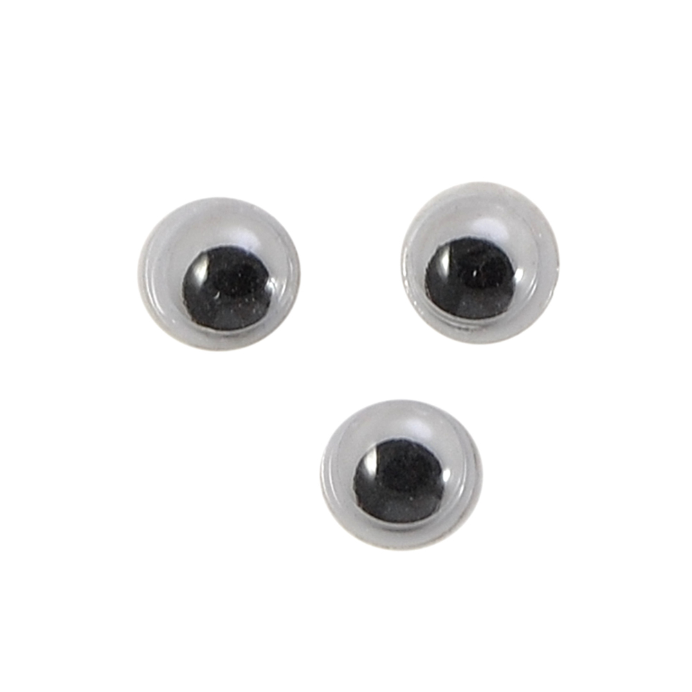 Глаз MR-7, круглый, белый, черный подвижный зрачок, 1тыс.шт. Глазики MR