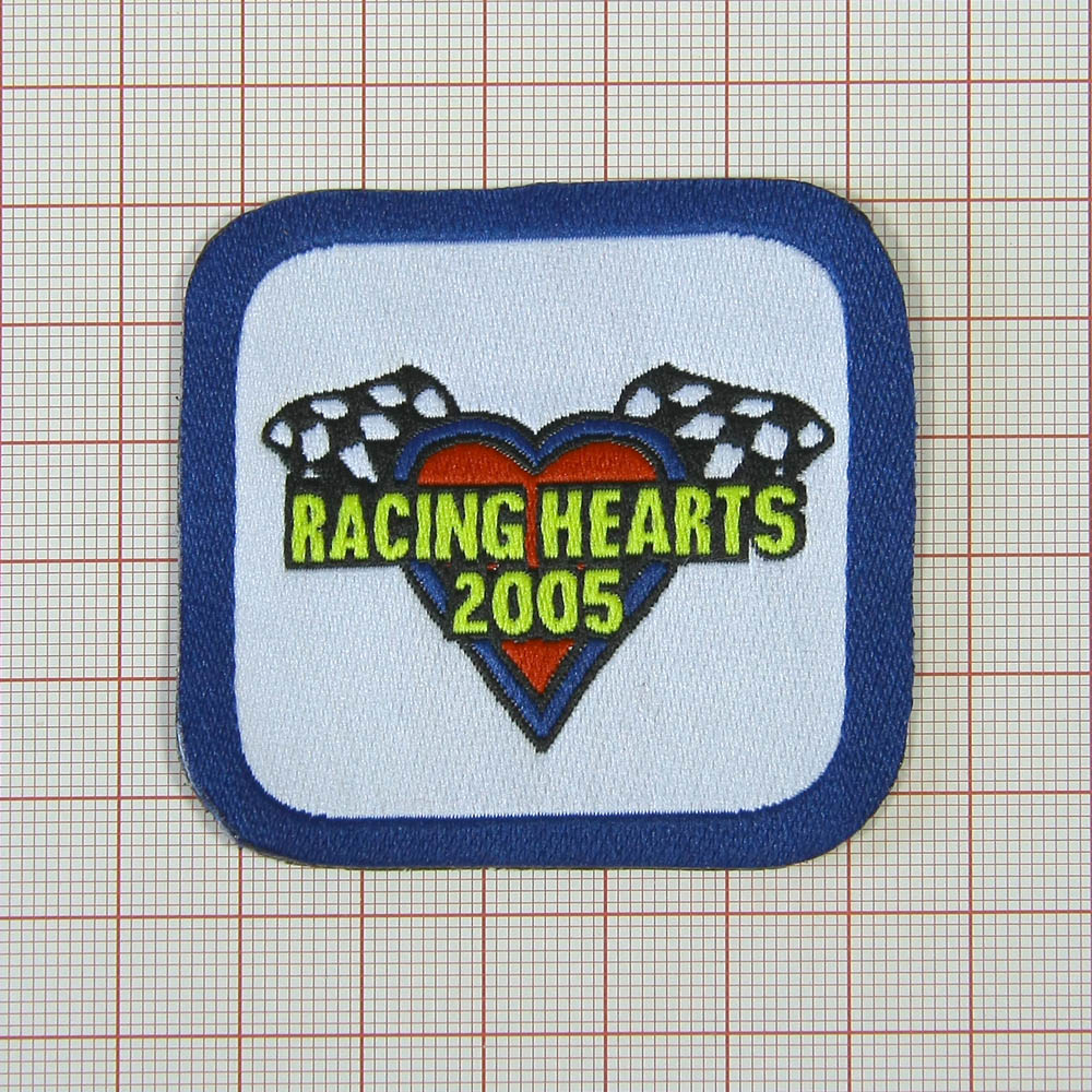 Нашивка Racing Hearts 2005, 6*5,5 см. Шеврон Нашивка