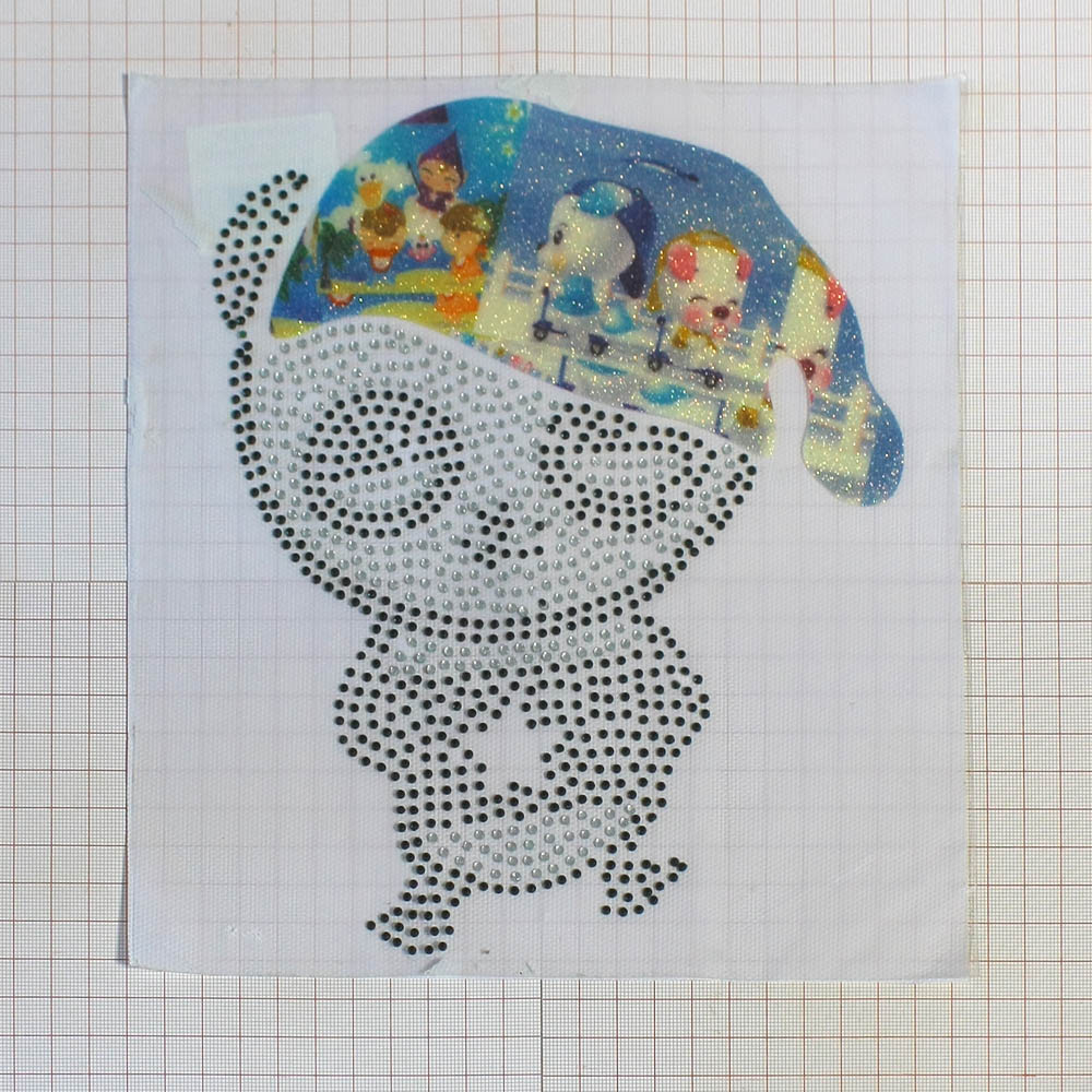 Термоаппликация из страз JK-201 Панда Колпак шт. Аппликации клеевые Рисунки из страз