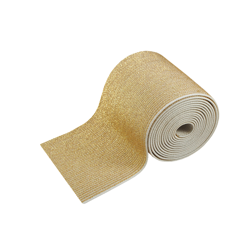 Резинка №51 7,5см белая, золото, ярд. Резинка