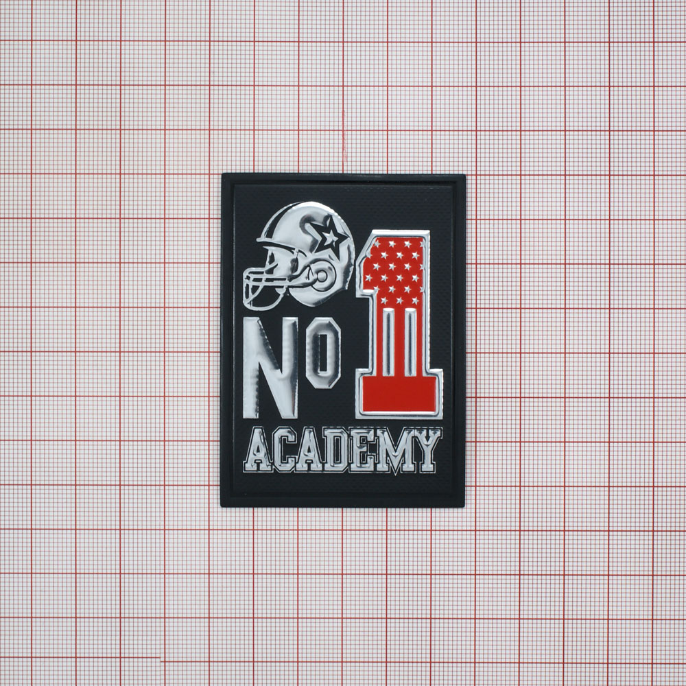 Лейба пластик №1 ACADEMY квадрат 5.5*7.5см черный, серебро, красный. Лейба Пластик