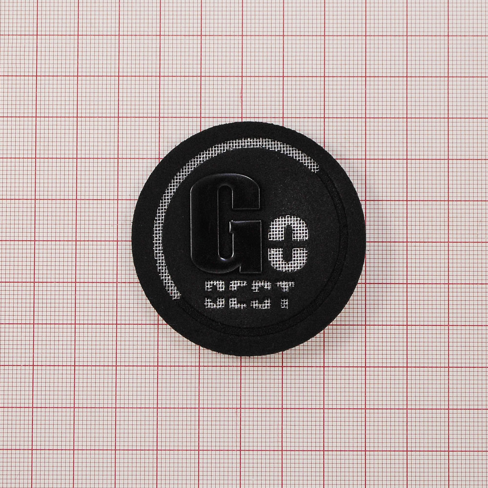 Лейба флок, металл, G Best, 5,7см, черный, никель, шт. Лейба Ткань