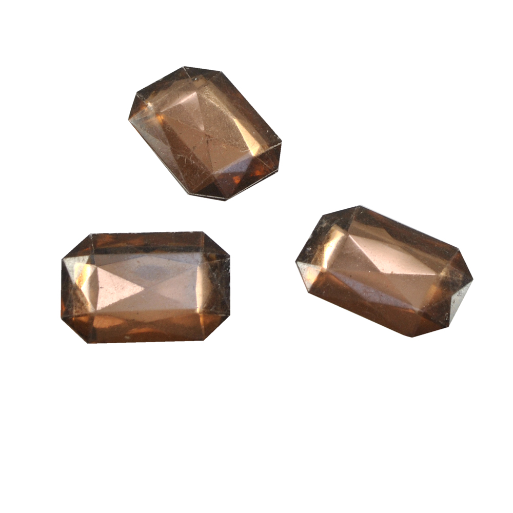 Стразы стеклянные на клей многранник плоский округлый низ (20*28мм) янтарные, 1тыс.шт. Стразы на клей