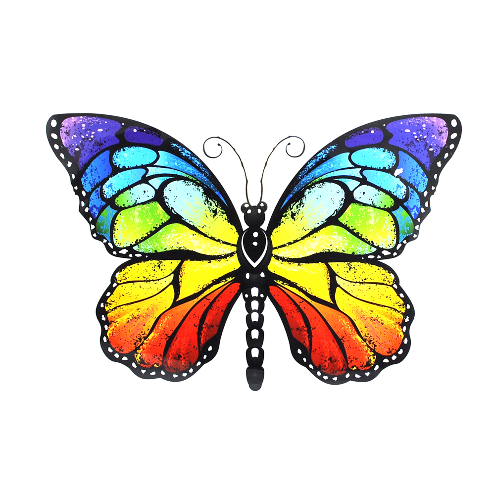 Термоаппликация Бабочка разноцветная, 30,5*20,5см, радуга, шт. Термоаппликации Накатанный рисунок