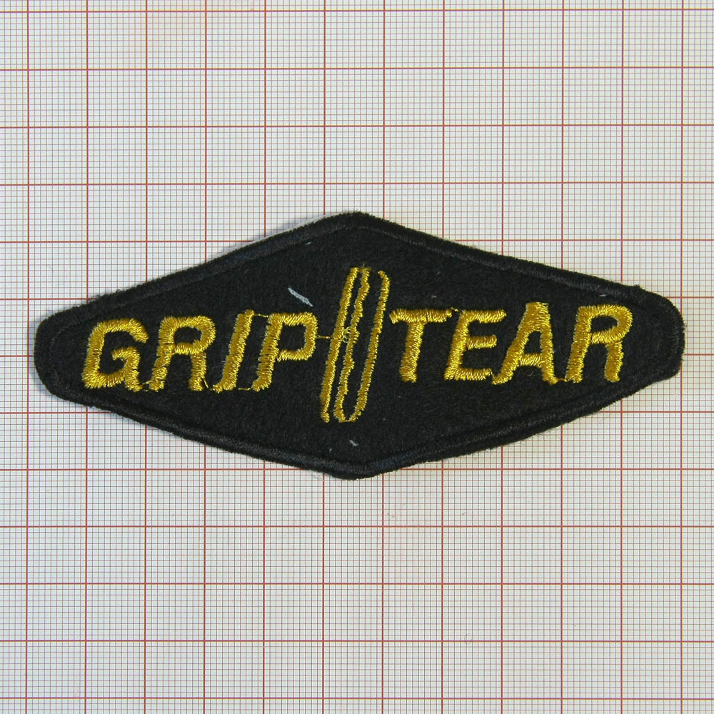 Нашивка GripTear, желтая на велюре. Шеврон Нашивка