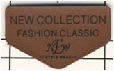 Лейба кожзам A10793 NEW COLLECTION Fashion Classic коричневая, 46*28мм. Лейба Кожзам