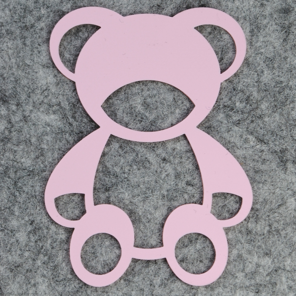 Аппликация, Мишка, 4,4*6см, плёнка 62401, лазер, шт. Термоаппликация плоттер/лазер