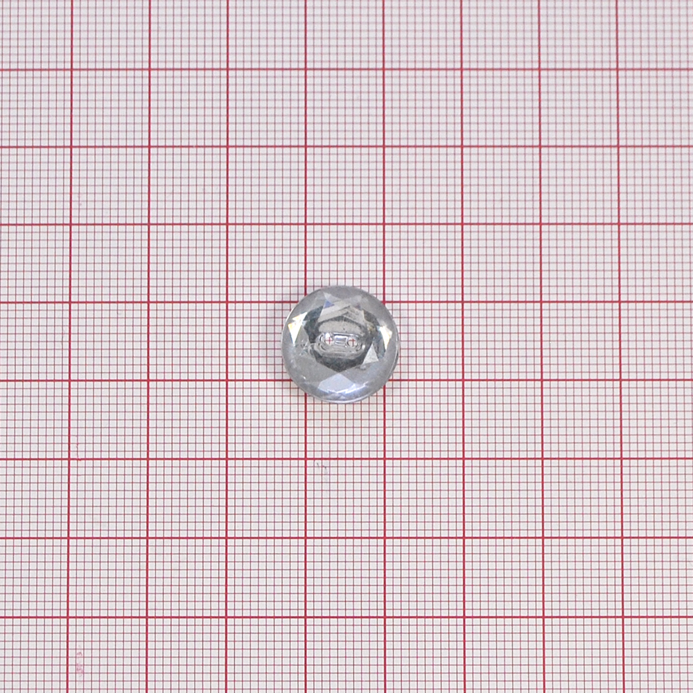 Пуговица акрил Алмазная грань 15мм 2-ударная, зеркальная, шт. Пуговица Акрил, Кристалл