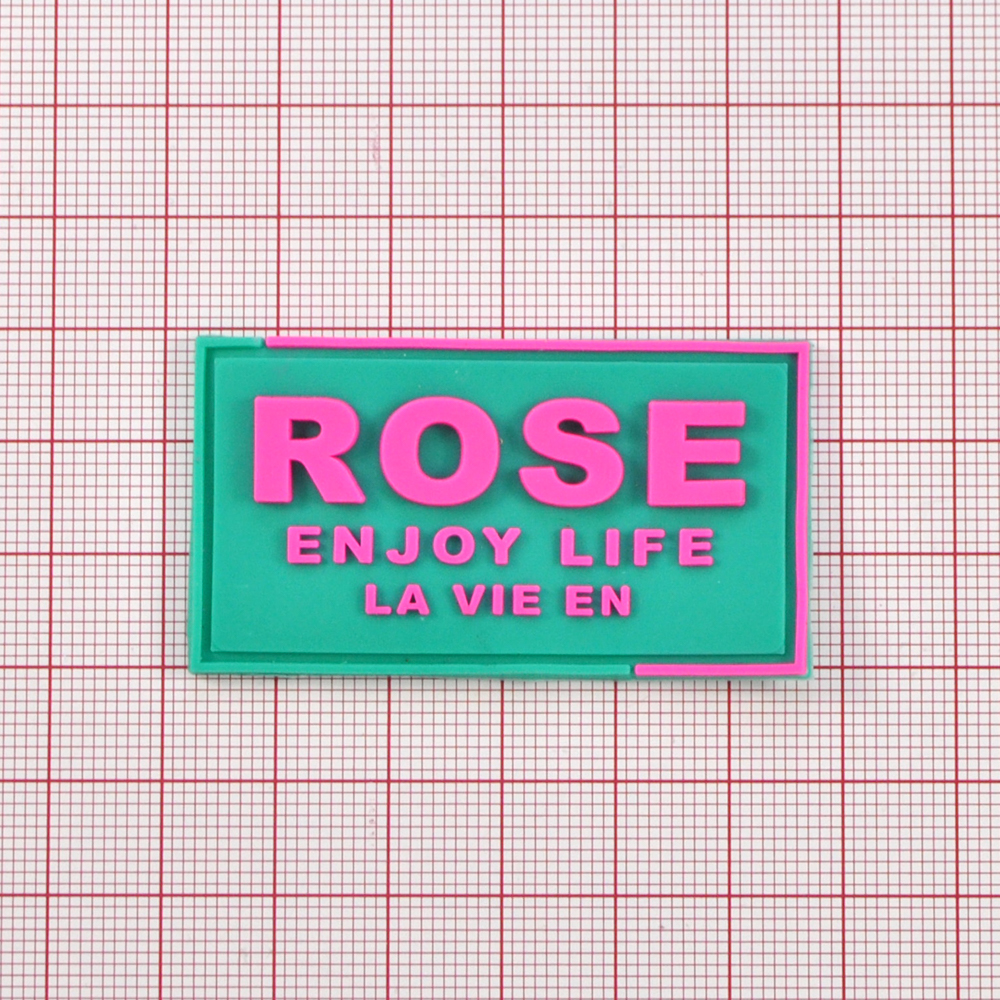 Лейба резиновая ROSE 3*5,5см, зеленый, розовый шт. Лейба Резина