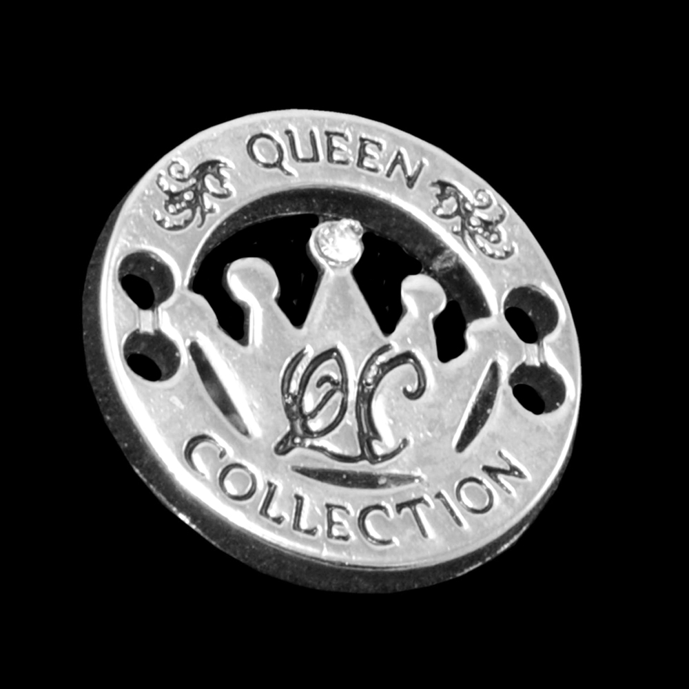 Лейба металл Корона Queen, 1,65*1,65см, никель, шт. Лейба Металл