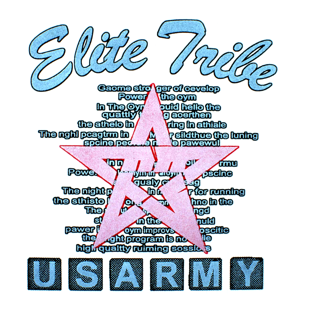 Термоаппликация Elite Tribe US ARMY, 35.5*26 см, черные буквы, красная звезда, шт. Термоаппликации Накатанный рисунок