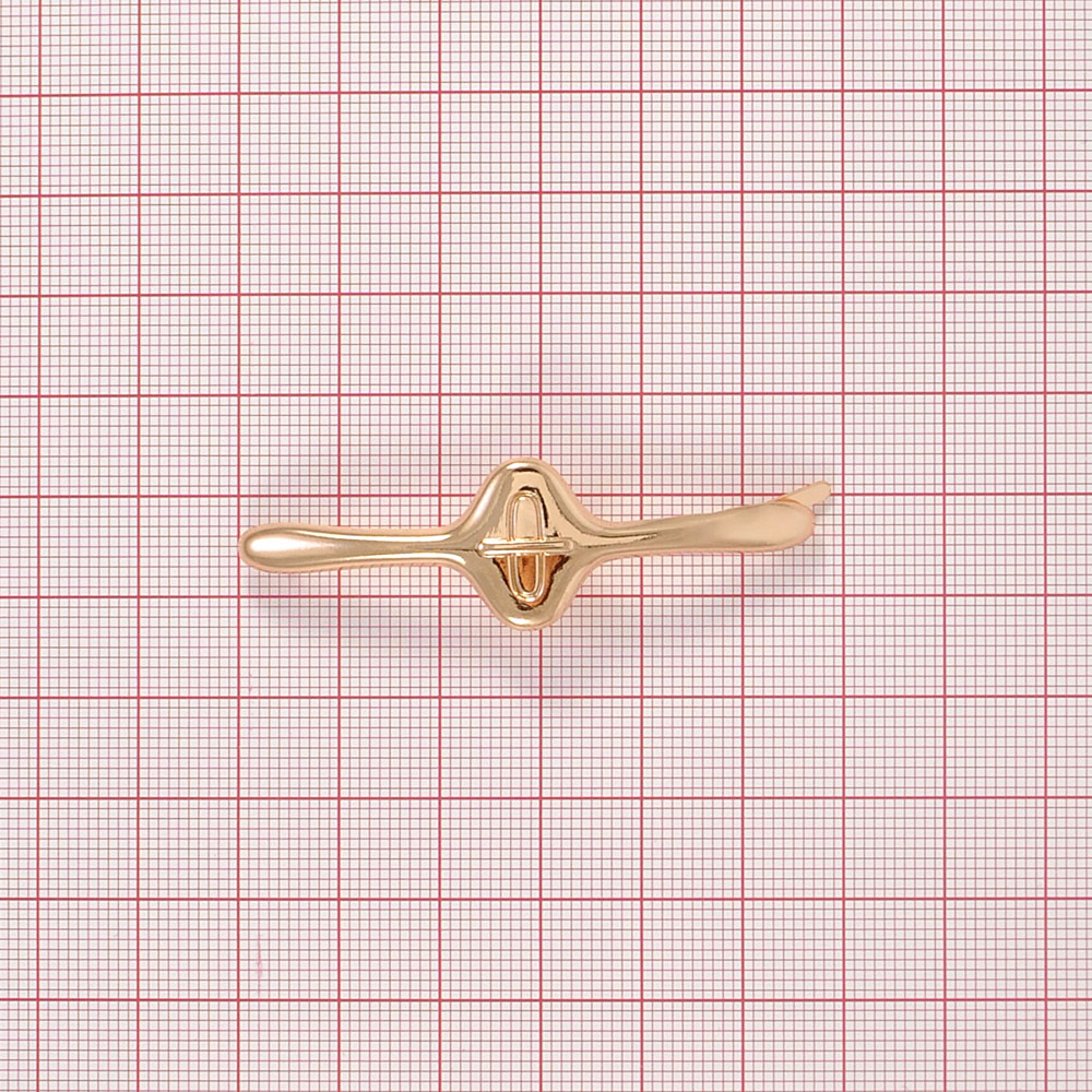 Краб металлический B01027 50*15мм GOLD, шт. Крабы Металл Геометрия