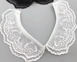 Воротник декор, кружева, белый, шт. Воротники