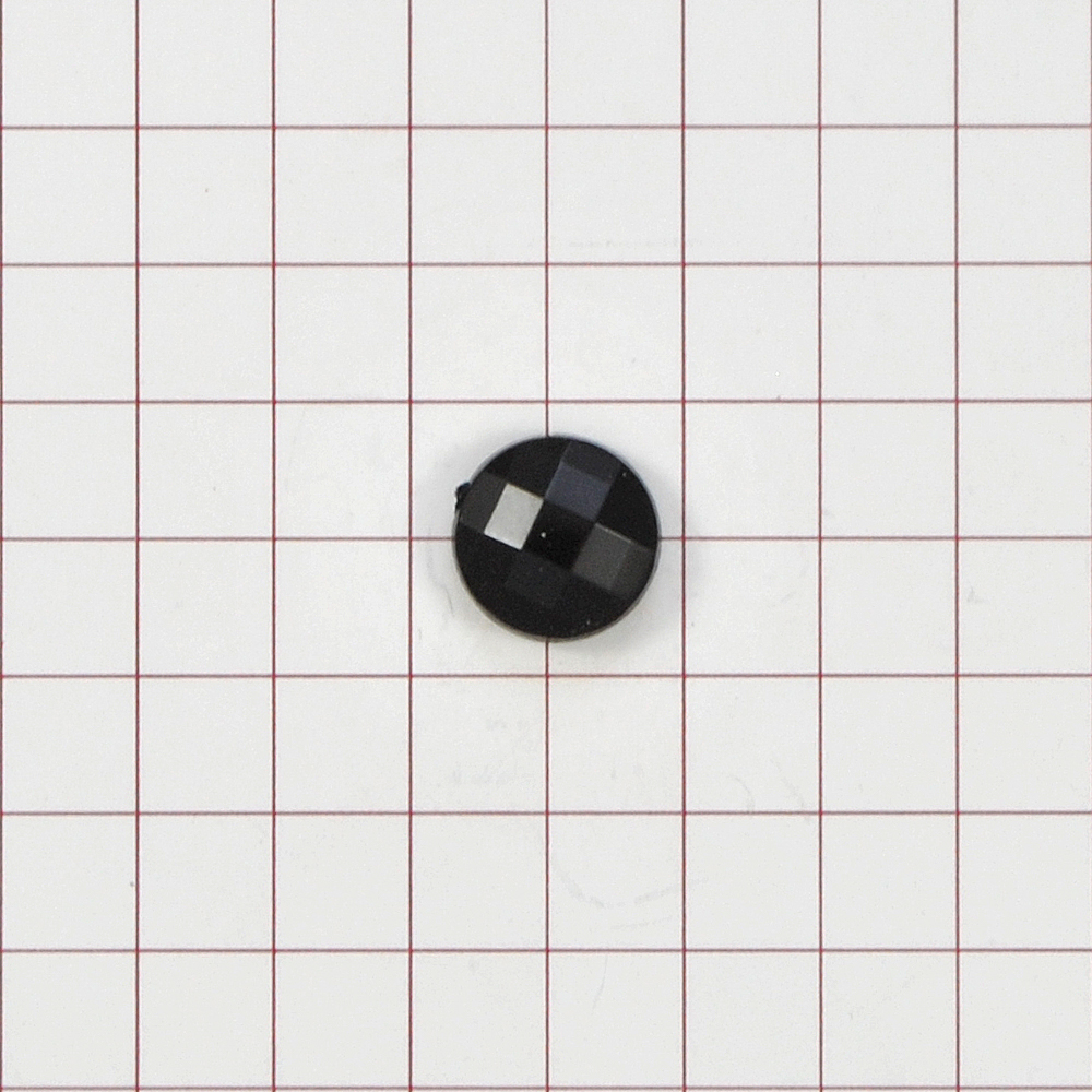 Стразы Д на клей, круг 8мм черный 37, 1тыс.шт. Стразы на клей