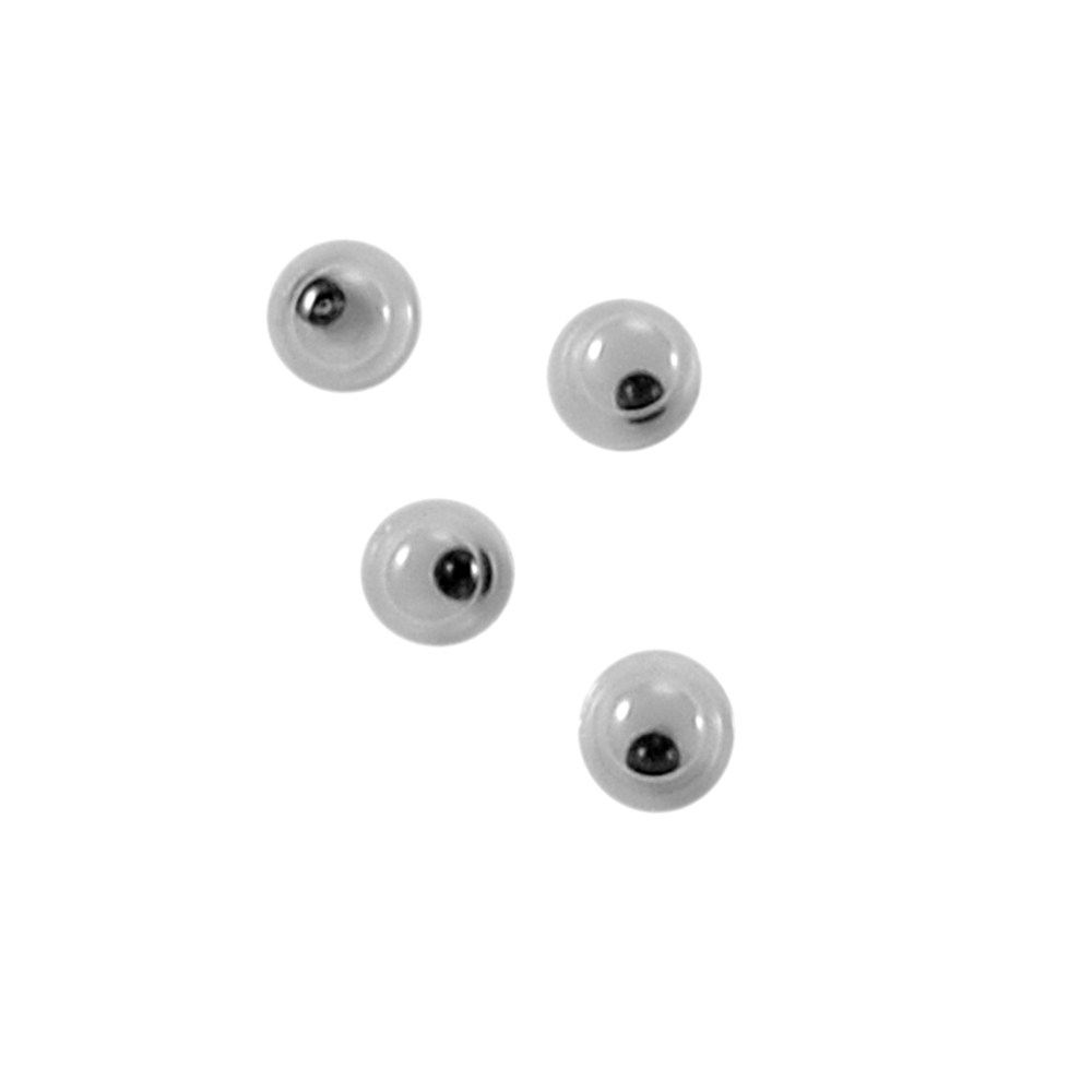 Глаз MR-4, круглый, белый, черный подвижный зрачок, 1тыс.шт. Глазики MR