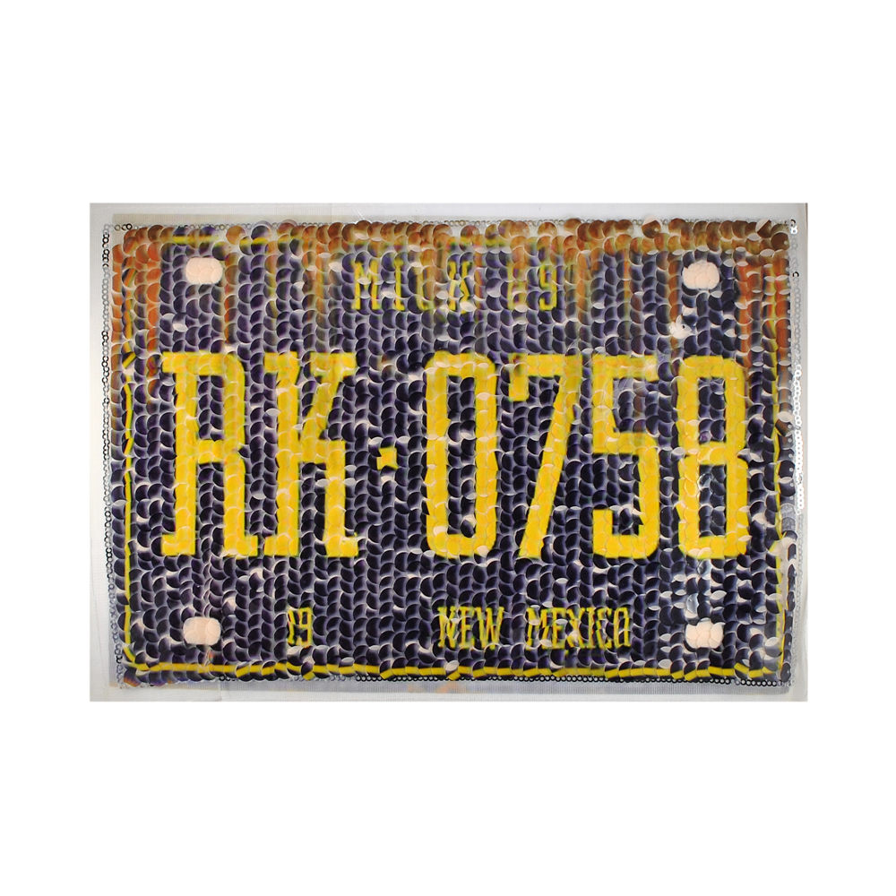 Аппликация пришивная пайетки RK 0758 20*30см сине-желтая, шт. Аппликации Пришивные Пайетки