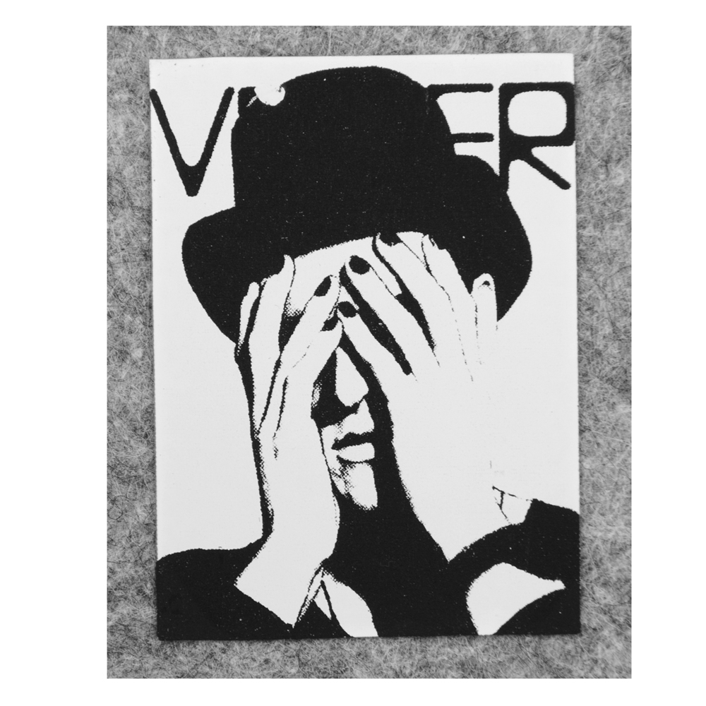 Термоаппликация резиновая Ужас 61*46мм, черно-белая, шт. Термопереводки Резиновые, Термопленка