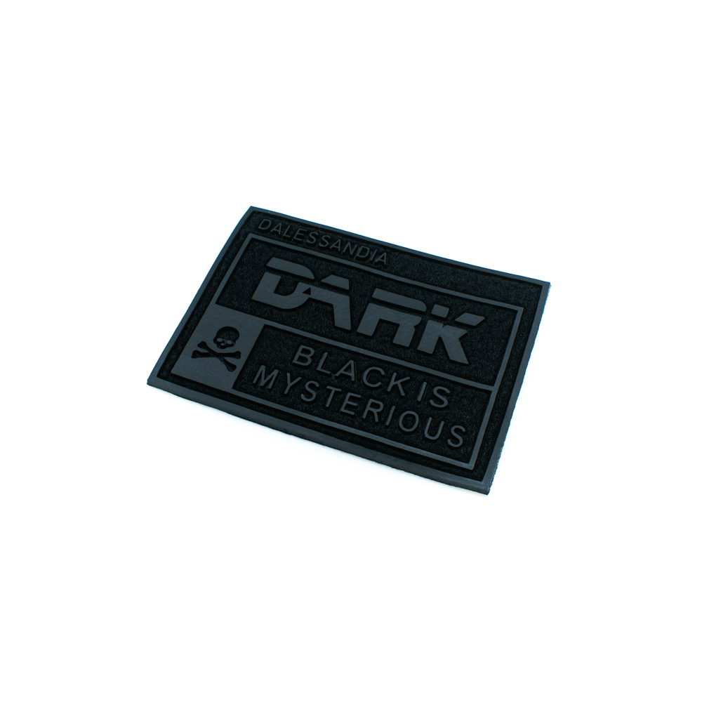 Лейба войлок, резина DARK Череп 12*8,5см черно-серая. Лейба Войлок, Ворс