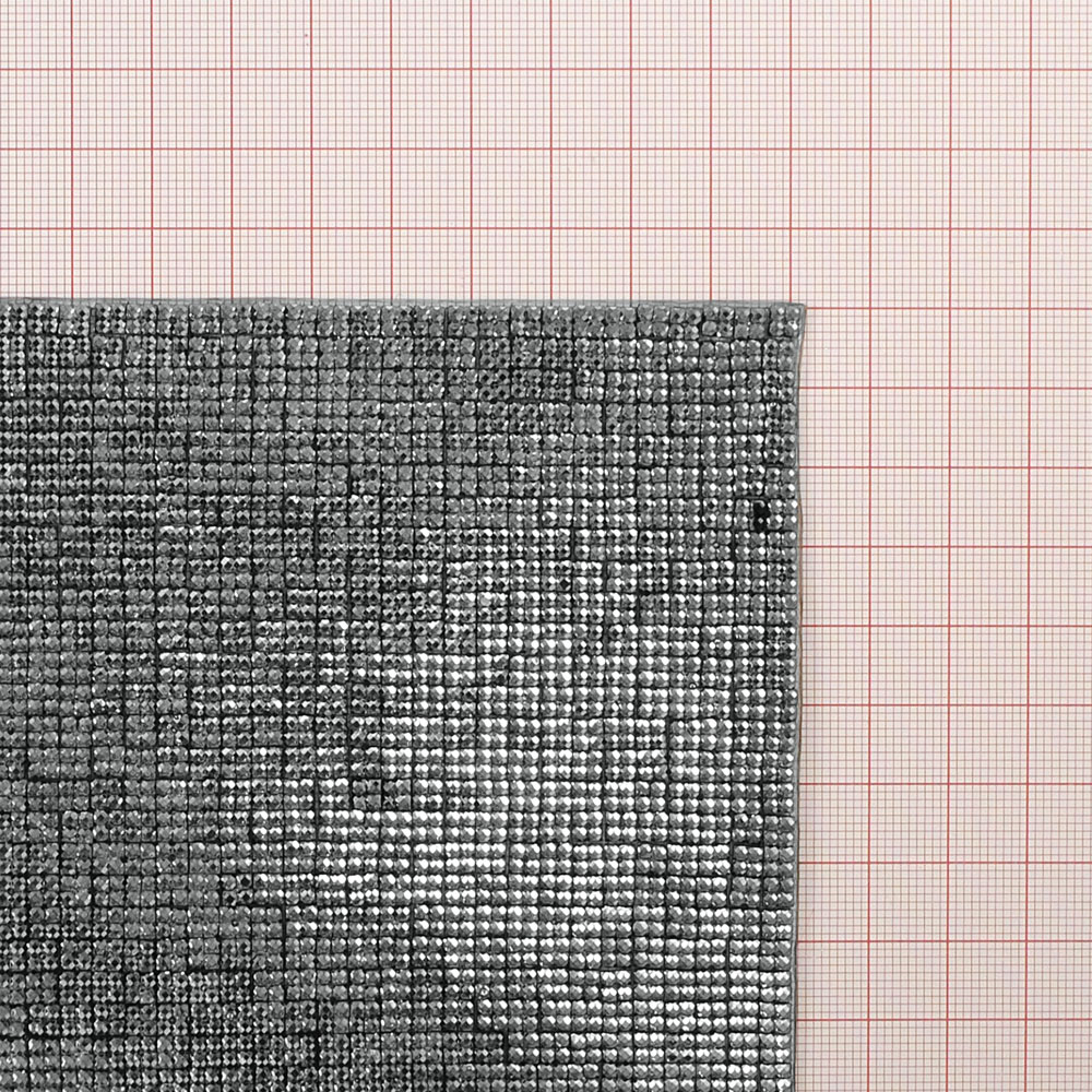 Стразы полотно клеевое 24*40см хематит камни (1,9мм), 1лист. Полотна из страз