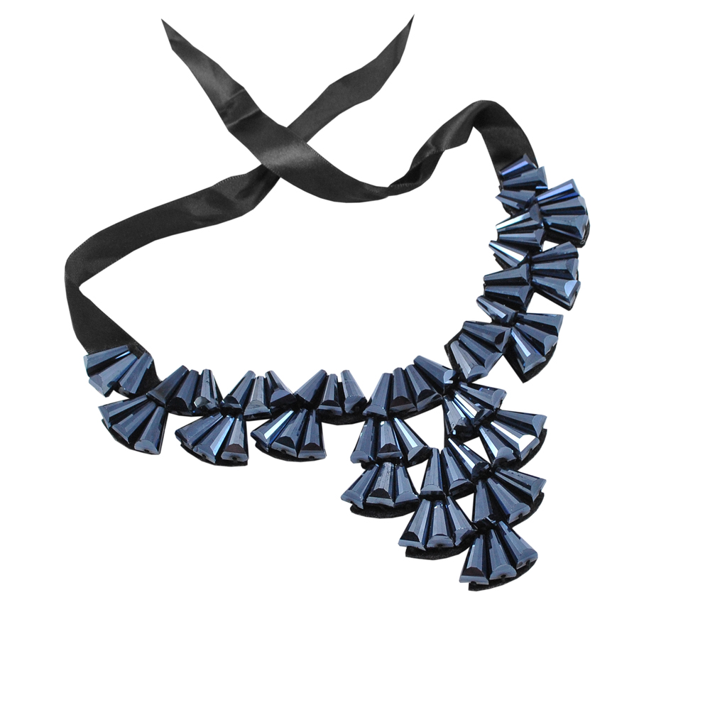 Воротник Пагода 2 уровня темно-синие Колокольчики, шт. Воротники