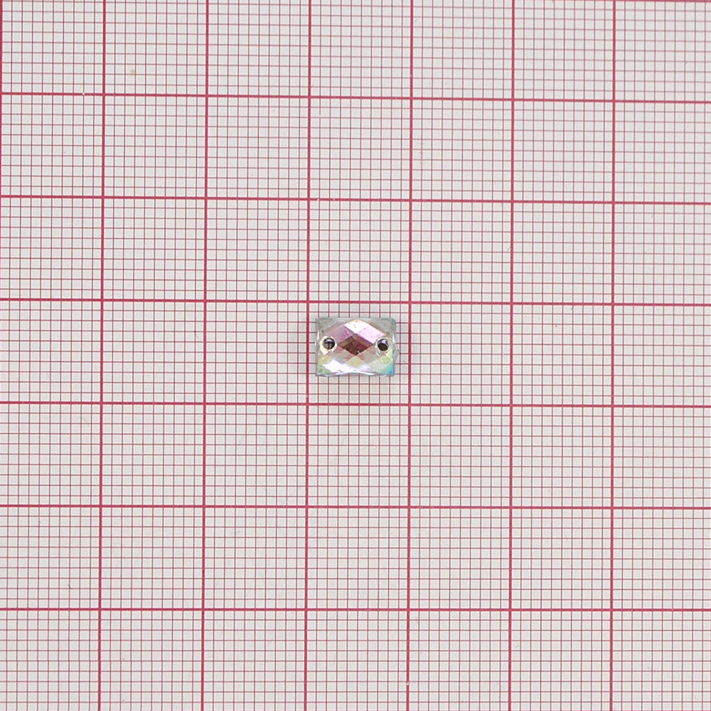 Стразы Д пришивн. прямоуг 6*8мм бел.хамелеон 38AB, 1тыс.шт. Стразы пришивные