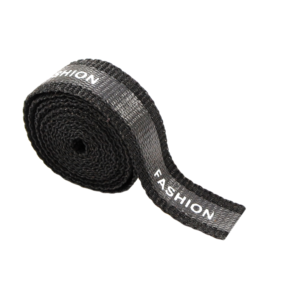Тесьма FASHION 1см черный и белый, 50ярд. Тесьма