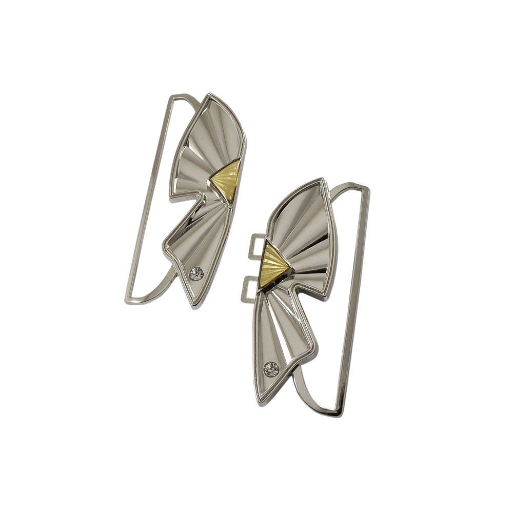 Пряжка ременная 2002 Бантик 7,5см NIKEL . Застежки металл