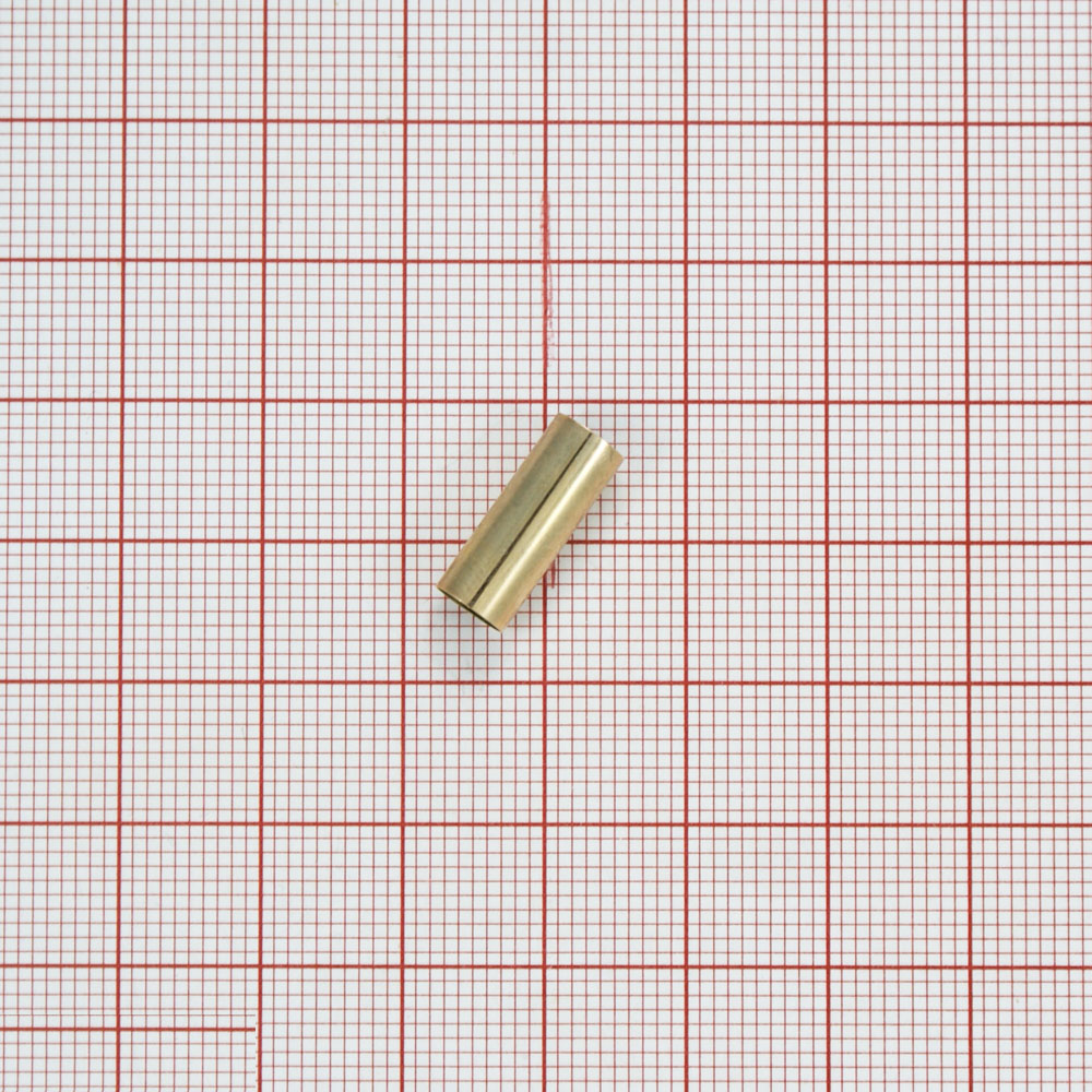 Трубка 1,5см прямая D6мм GOLD, шт. Перетяжка металл Трубка