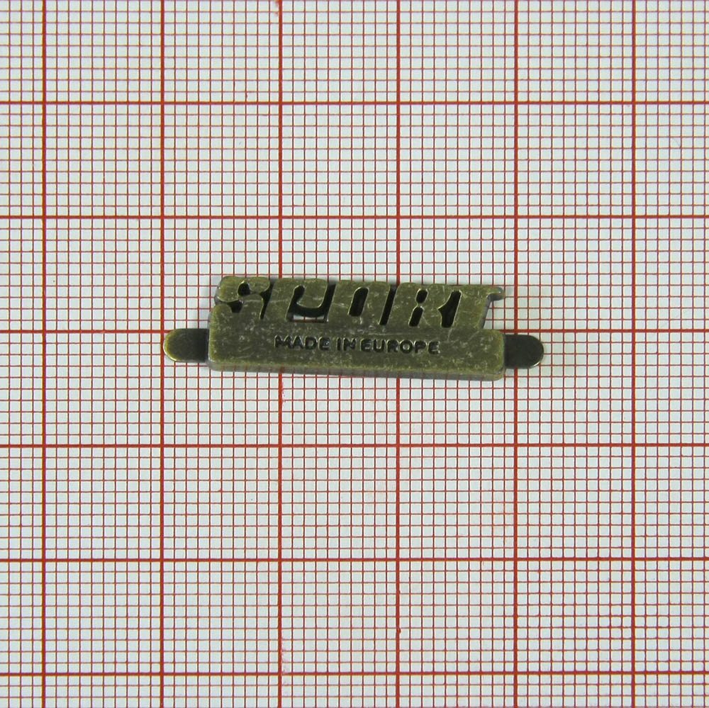 Краб металл SPORT, antik brass, 2,5*0,8см . Крабы Металл Надписи, Буквы